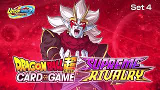 DRAGON BALL SUPER CARD GAME UNISON WARRIOR SERIES Set 4 SUPREME RIVALRY Trailer 1 [upl. by Ecnadnak]