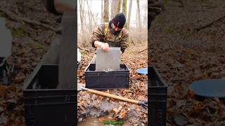 Real Gold Found Gold Panning in a Mountain Stream with a Custom System GoldPanning [upl. by Hserus864]