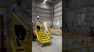 Retractable Access Platform Stair Operation [upl. by Kirsch]