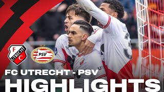 STRIJDBAAR FC Utrecht speelt knap gelijk tegen koploper PSV 🔥  HIGHLIGHTS [upl. by Antoni117]