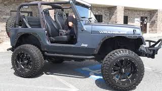 53L V8powered Jeep Wrangler TJ with flowmaster exhaust LS swap the world [upl. by Mariann284]