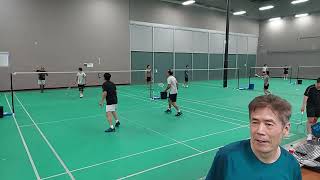 Arena Badminton club games Pomona California 10月2日24 2 Alan amp Raj vs Oscar [upl. by Brodie]