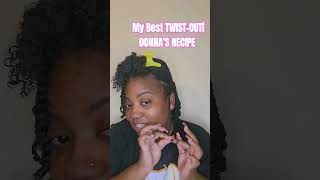 Perfect TWISTOUT Donnas Recipe haircare hair hairstyle naturalhair twistout donnasrecipe [upl. by Kcirre349]