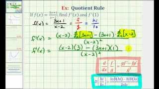 Ex Use the Quotient Rule to Find the Derivative and Derivative Value Basic [upl. by Almeida379]