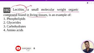 Lecithin a small molecular weight organiccompound found in living tissues is an example of1 [upl. by Orland]