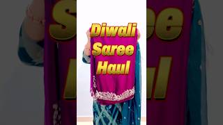 shortsfeed saree haul diwali diwalispecial festival manyavar myntra review shopping yt [upl. by Dermot]