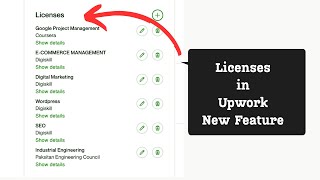 Licenses in Upwork New Feature  Upwork New Update  Feb 2024  Upwork License [upl. by Hedva]