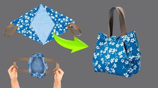 DIY cute bag from a rectangular piece easily Miarti👜✂️ [upl. by Scoter45]