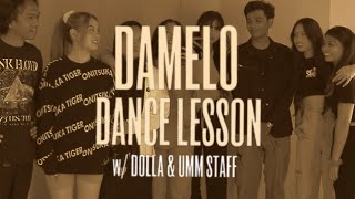 DAMELO DANCE LESSON W UMM STAFF [upl. by Ecinad]