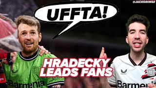 UFFTA 🗣️ Lukas Hradecky Leads Leverkusen Fan Chants [upl. by Neilla]