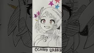 Sketch of Ochako Uraraka⭐ kawaiianimesketchartanimeartmyheroacademiaochakourarakashortvideo [upl. by Trixy186]