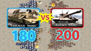 Mirage Tank vs Rhino  Same Cost  Red Alert 2 [upl. by Livvyy]