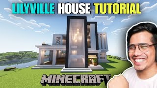 How To Build Modern House Like Anshu BishtGamerfleet In Minecraft Lilyville [upl. by Felton430]