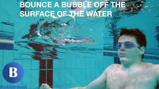 Bubbleman How to bounce bubble ring off surface of water [upl. by Ronel135]