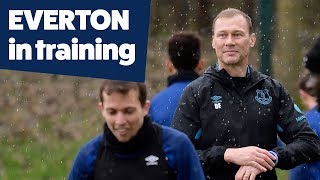 DUNCAN FERGUSON TAKES FIRST SESSION  EVERTON IN TRAINING [upl. by Sundstrom]