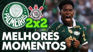 PALMEIRAS 2 X 2 CORINTHIANS  MELHORES MOMENTOS  PAULISTÃO [upl. by Lezlie]