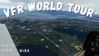 VFR World Tour 026  Vestmannaeyjar BIVM to Reykjavik BIRK [upl. by Adigun]