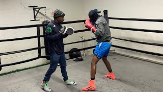 Jalil quotMajorquot Hackett doing pad work before his fight on December 5th [upl. by Alyag]