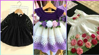 Patrones de vestidos de bebé tejidos a crochet muy bonitos y hechos a mano [upl. by Azial]