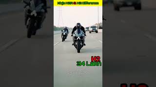 Difference between Ninja H2R and H2 bike 🤔  shots ninja h2r h2 [upl. by Mirelle]