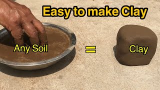 How to extract CLAY from soil  Pottery clay making at home [upl. by Avilla174]