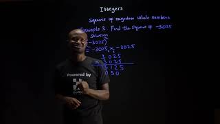 JSS2  Mathematics  Integers  Squares of negative whole number  Question 3 [upl. by Lokcin]