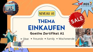 Einkaufen  Thema  A1 Sprechen Teil 2  Obst Freunde Familie Wochenende  GermanA1 [upl. by Phoebe]