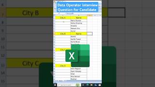 Data Operator Interview Question for Candidate🔥Advance Excel😎shorts excel exceltips computer [upl. by Adnerol]