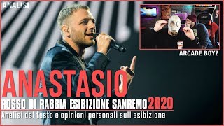 Anastasio  Rosso di rabbia SANREMO 2020  Analisi del testo [upl. by Tenaj]