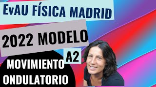 Fase inicial amplitud número de onda frecuencia angular EvAU Física Madrid 2022 Modelo A2 [upl. by Teerpnam351]