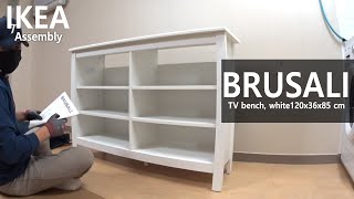 How to Assemble IKEA  이케아 BRUSALI 브루살리 TV장식장 화이트 조립하기 [upl. by Nazar]