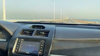 Saudi Arabia Dammam to Bahrain King Fahd Causeway Bahrain bridge🌉 saudiarabia🇸🇦 bahrain🇧🇭 [upl. by Anilosi]