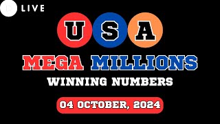 Mega Millions Lottery Drawing for Oct 04 2024  Live Winning Numbers amp Results [upl. by Cherice]