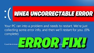 WHEAUNCORRECTABLEERROR Blue Screen BSOD Error On Windows 1110 PC FIX NEW 2024 [upl. by Narib]