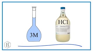 How to Make a 3M Solution HCl Hydrochloric acid [upl. by Croix]