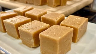 Fast and Easy Dessert Sweetened condensed milk and peanut butter 3 ingredient peanut butter fudge [upl. by Uhsoj156]