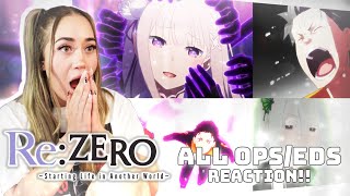 FIRST TIME REACTING to ALL of REZERO Openings amp Endings 1  4 [upl. by Filide]