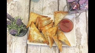 Lamb Ricotta Cheese Samosa Recipe  Filo Pastry Lamb Samosa [upl. by Nnayelhsa]