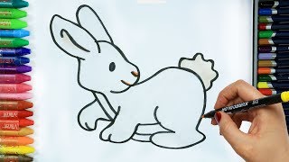 Come disegnare e colorare coniglio 🐰  Colori  Disegno  Colorare  Come colorare per bambini [upl. by Davidde]