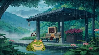 A peaceful heavy rainy 🌧 calm your anxiety relaxing music  lofi hip hop mix  aesthetic lofi [upl. by Richmond]