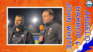 POST MATCH  Harrop amp White talk Taunton draw [upl. by Eyatnod]