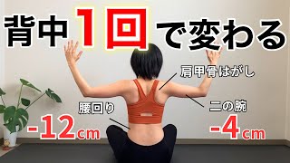 【座ったまま背中痩せ】がっちり背中が華奢に！二の腕痩せ＆バストアップも叶う筋トレダンス！Back Workout [upl. by Luhem]