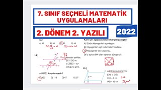 7 Sınıf Seçmeli Matematik Uygulamaları 2 Dönem 2 Yazılı Soruları [upl. by Magena]