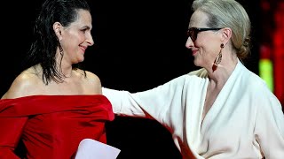 Festival de Cannes 2024  la cérémonie douverture marquée par une Palme dhonneur pour Meryl Streep [upl. by Dnumde587]