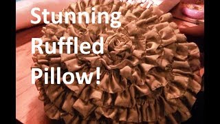 How To Make A Ruffled Pillow DIY Ruffled Pillow [upl. by Eelyak]