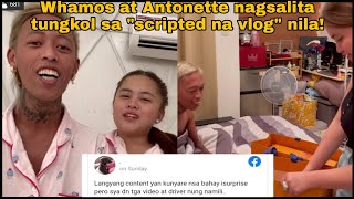 Whamos Cruz at Antonette Gail inalmahan ang kumakalat na quotscripted vlogquot nila [upl. by Anilrats397]