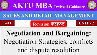 4 Sales and Retail Management Negotiation and Bargaining Negotiation strategiesconflict disputes [upl. by Sivel957]