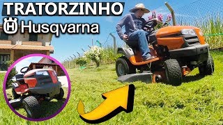 TRATOR CORTADOR DE GRAMA HUSQVARNA LTH 1738 [upl. by Alrad]