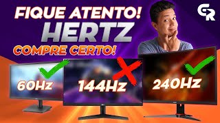 🟢 MONITOR 60HZ VS 144HZ VS 240HZ  Um deles não serve para você [upl. by Hillman]