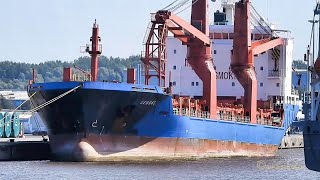 Containerfrachtschiff DEBBIE container cargo ship Nordkai Emden D5ZC8 IMO 9488061 [upl. by Fulviah171]